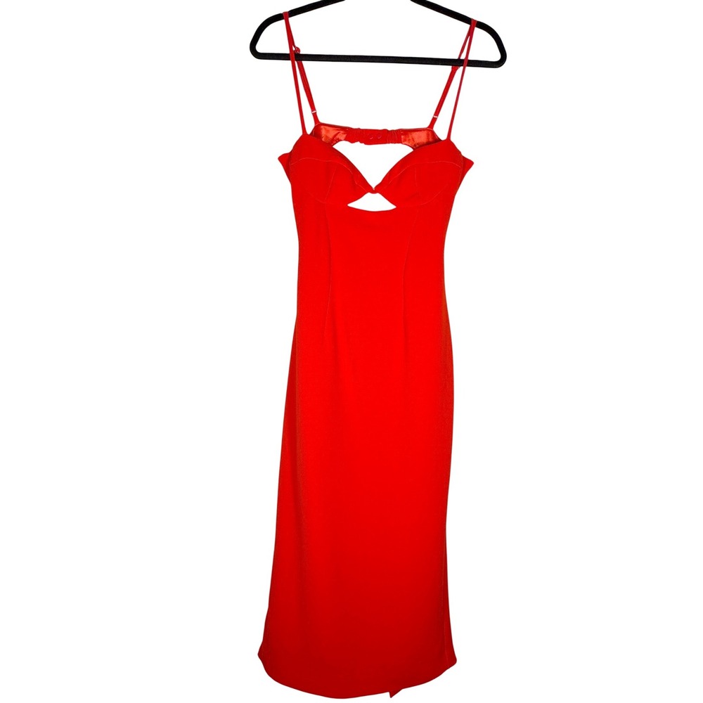 Bardot Vienna Midi Dress in Flame Orange‎ US 4